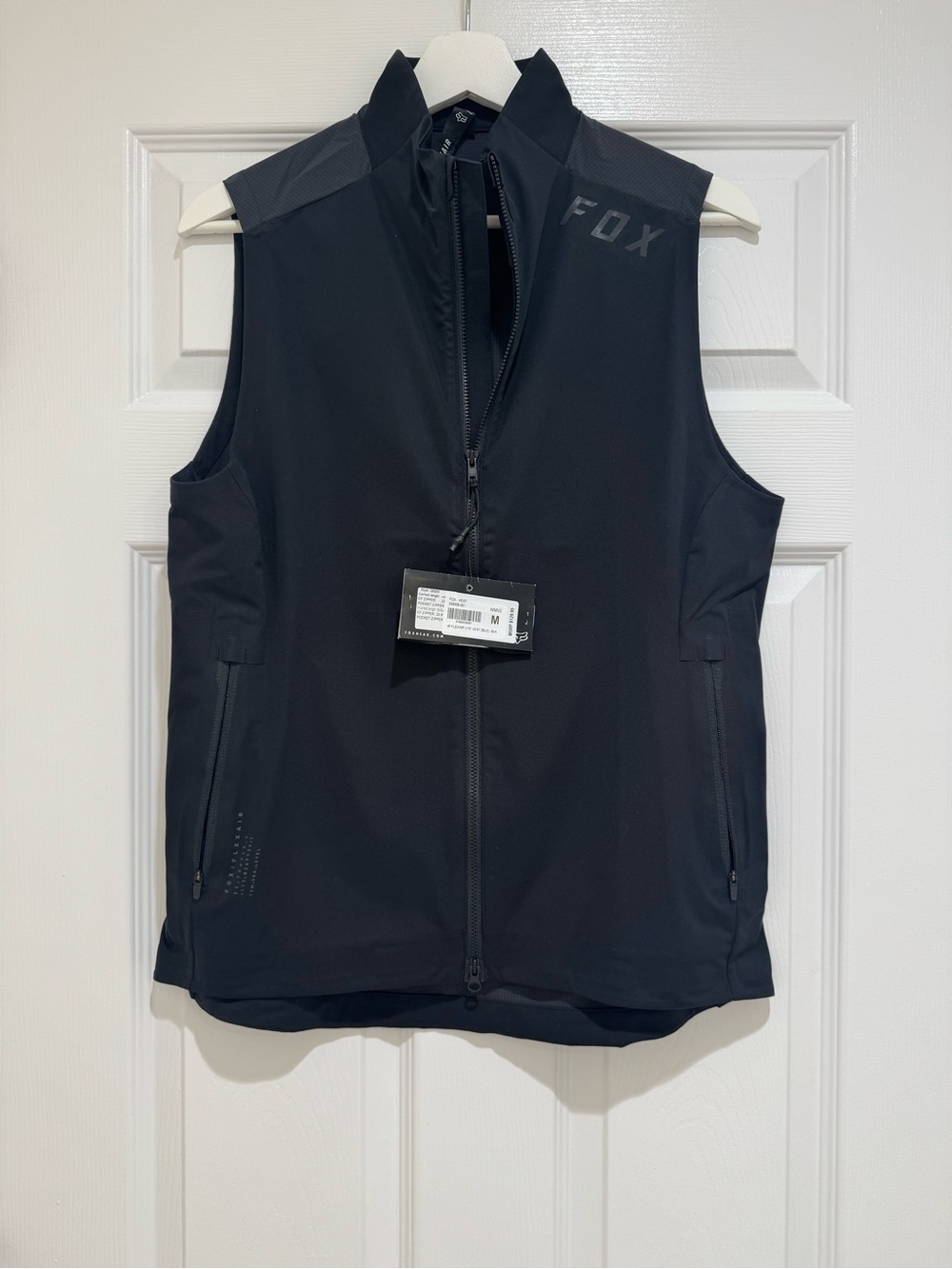 FOX Flexair Lite Black Cycling Vest Women’s Medium NWT MTB Full Zip - Picture 2 of 16